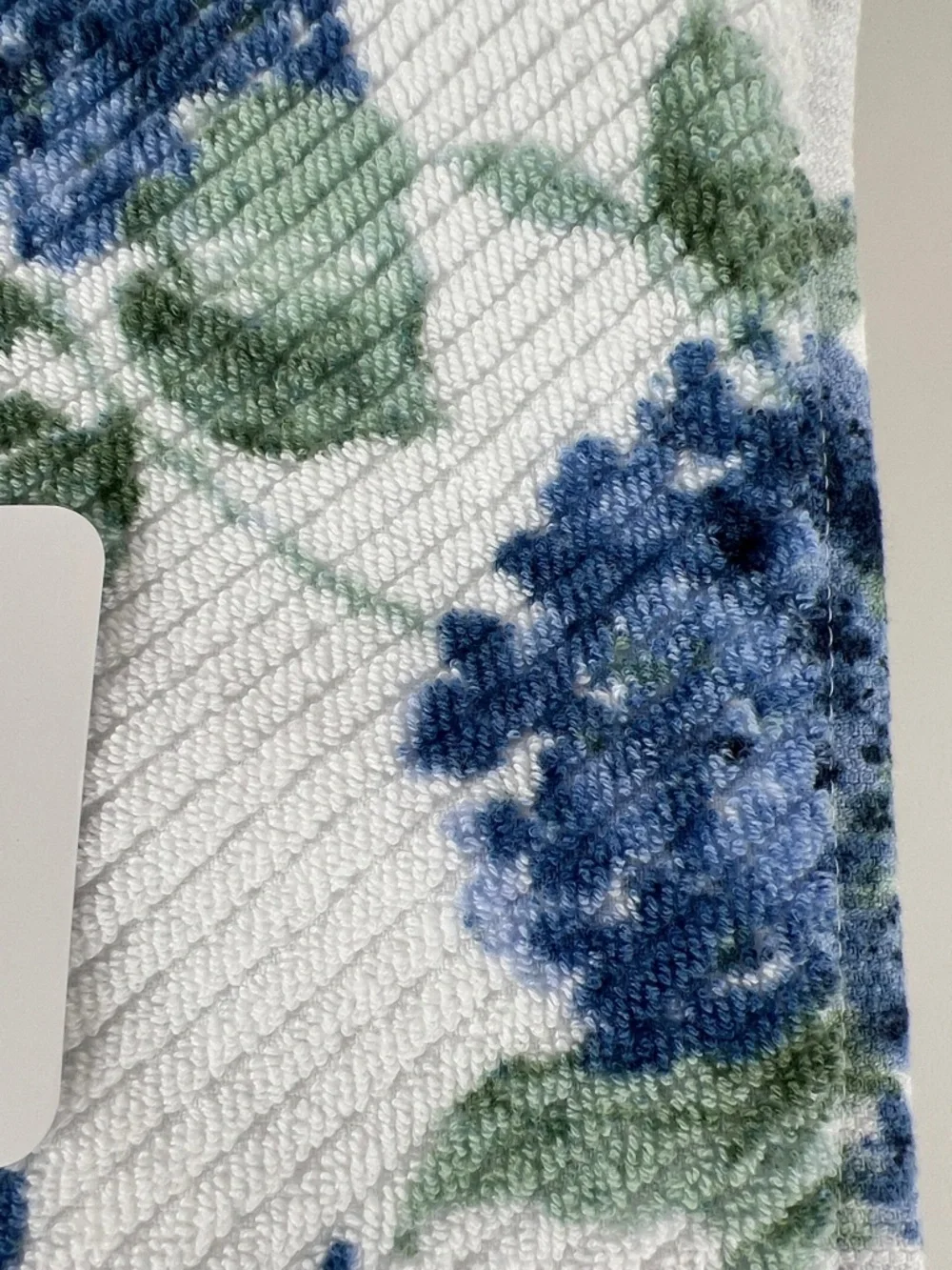 Sigrid Olsen Bath Towel Set Blue Green Hydrangea Floral Soft Cotton Set of 2 NEW